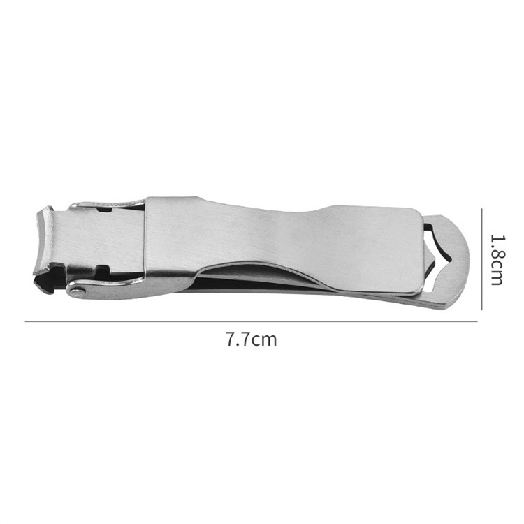 WELLFLYER NC-465 S4 Creative Clamshell stainless Steel sand Bright Flip over ultra-thin portable single nail clippers