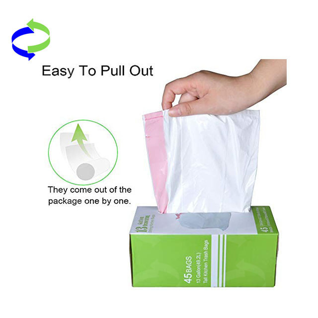 Factory Cost 13 Gallon Tall Kitchen scented rubbish Drawstring Trash Bag