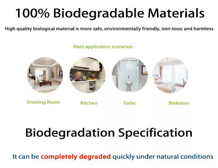 China Factory Compostable Cornstarch Degradable Eco Friendly Plastic Trash Garbage Bags Biodegradable Dustbin Bags