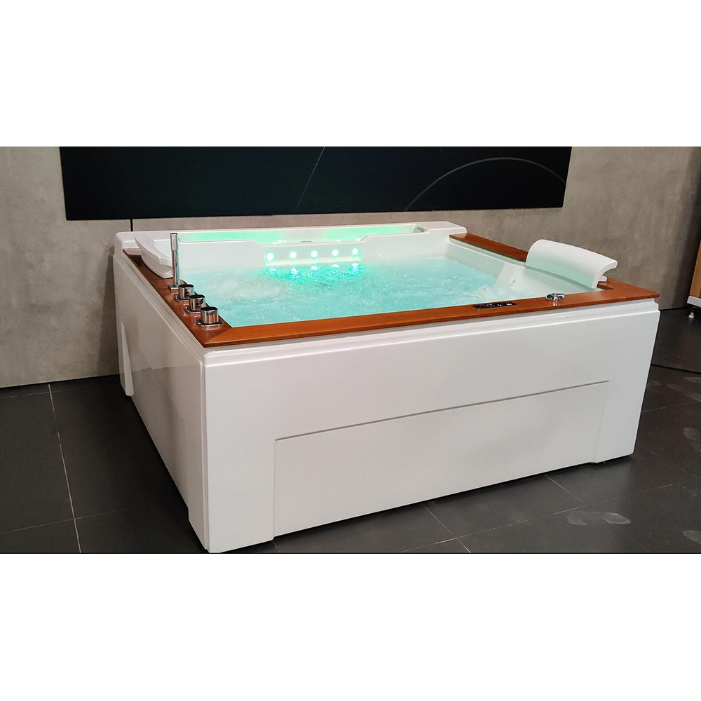 Luxury High Quality Water Pump Spa Tub White Acrylic Luxury Jakuzi Jet Whirlpool Massage Hydro Spa Indoor Modern Freestanding