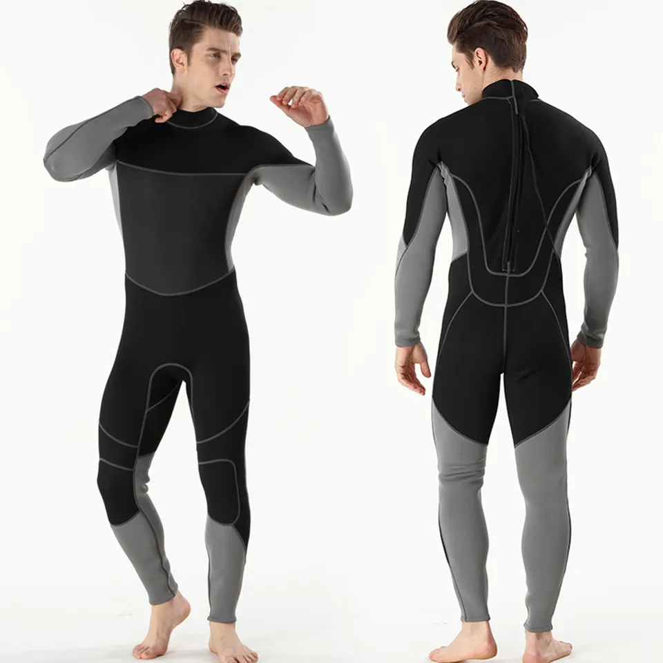 Custom Zipper Swimming Diving 3mm Wetsuit Underwater Dry Suits Scuba Neoprene Diving Suit For Men And Women