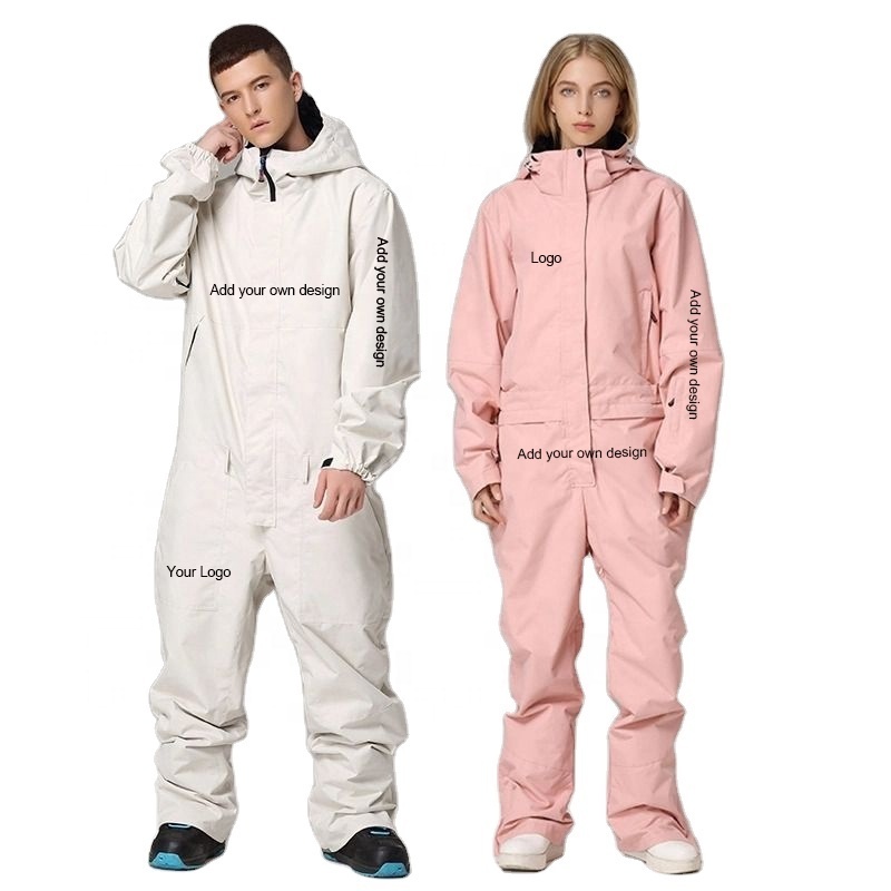 Custom White Season Ski Wear Winter Adults/Men/Women White/Black/Red Outdoor Waterproof Full Body Sports Onesie Ski Wear