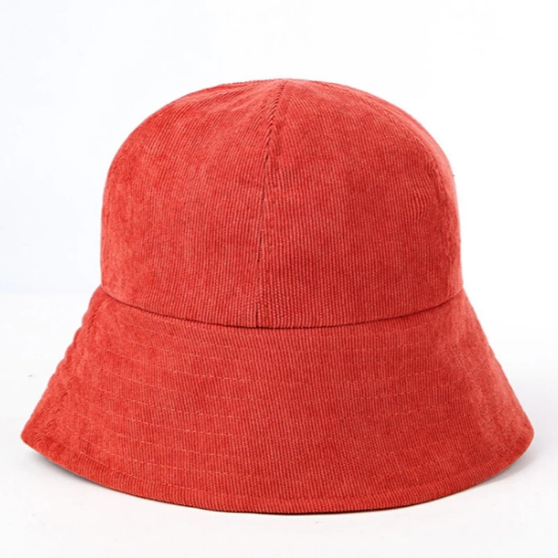 2024 men fashion stylish blank custom embroidery logo corduroy dome bucket hat