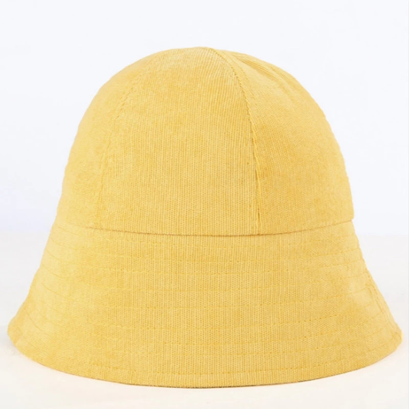 2024 men fashion stylish blank custom embroidery logo corduroy dome bucket hat