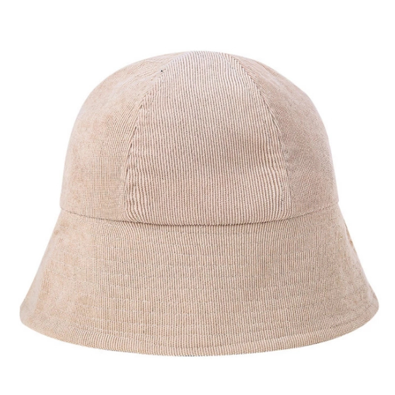 2024 men fashion stylish blank custom embroidery logo corduroy dome bucket hat