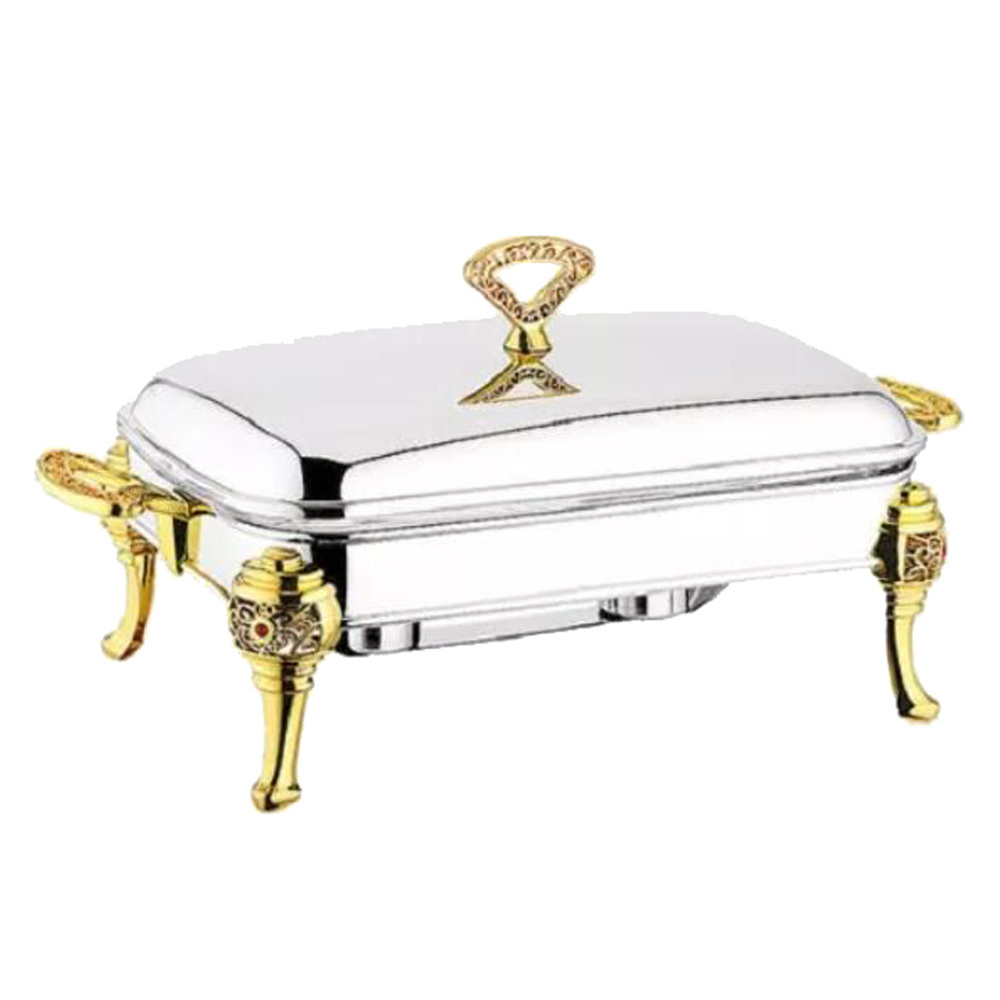 Catering equipment for commercial kitchen food grade stainless steel mini gold chafing dish price in dubai