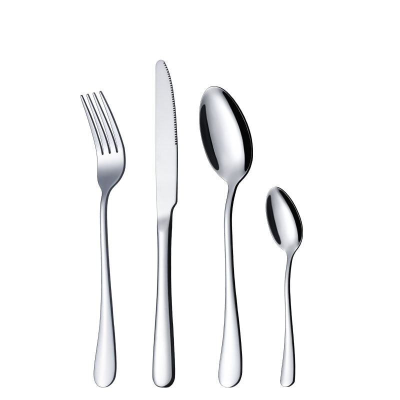 OEM customized faqueiro hotel cutlery restaurant dinner set 4pcs stainless steel bulk gold flatware