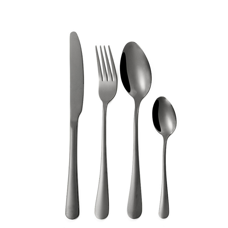 OEM customized faqueiro hotel cutlery restaurant dinner set 4pcs stainless steel bulk gold flatware