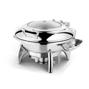 Stainless steel food warmer round chafing dish 4 Litre round chafing dish with Fuel candle food warmer