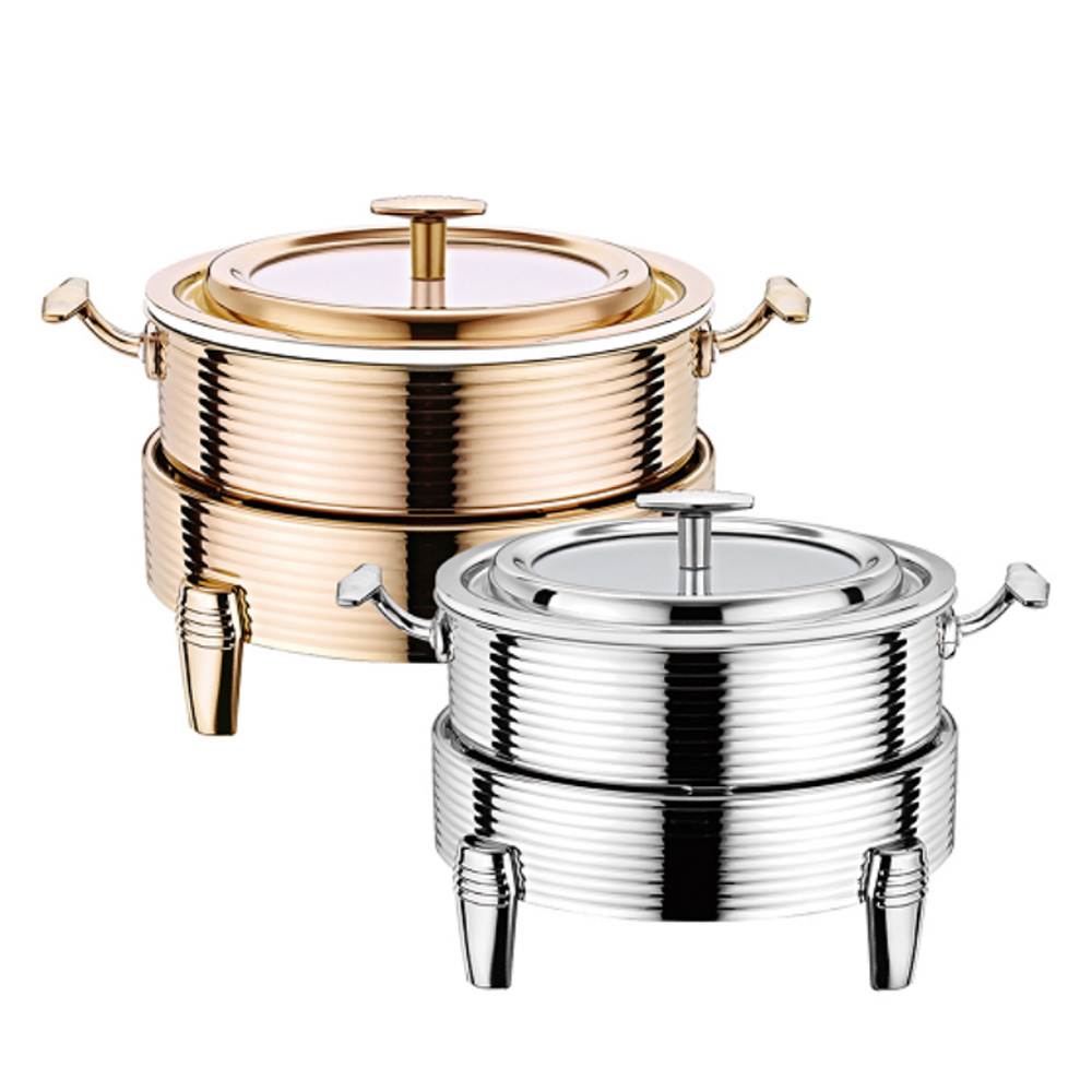 Catering equipment for commercial kitchen food grade stainless steel mini gold chafing dish price in dubai