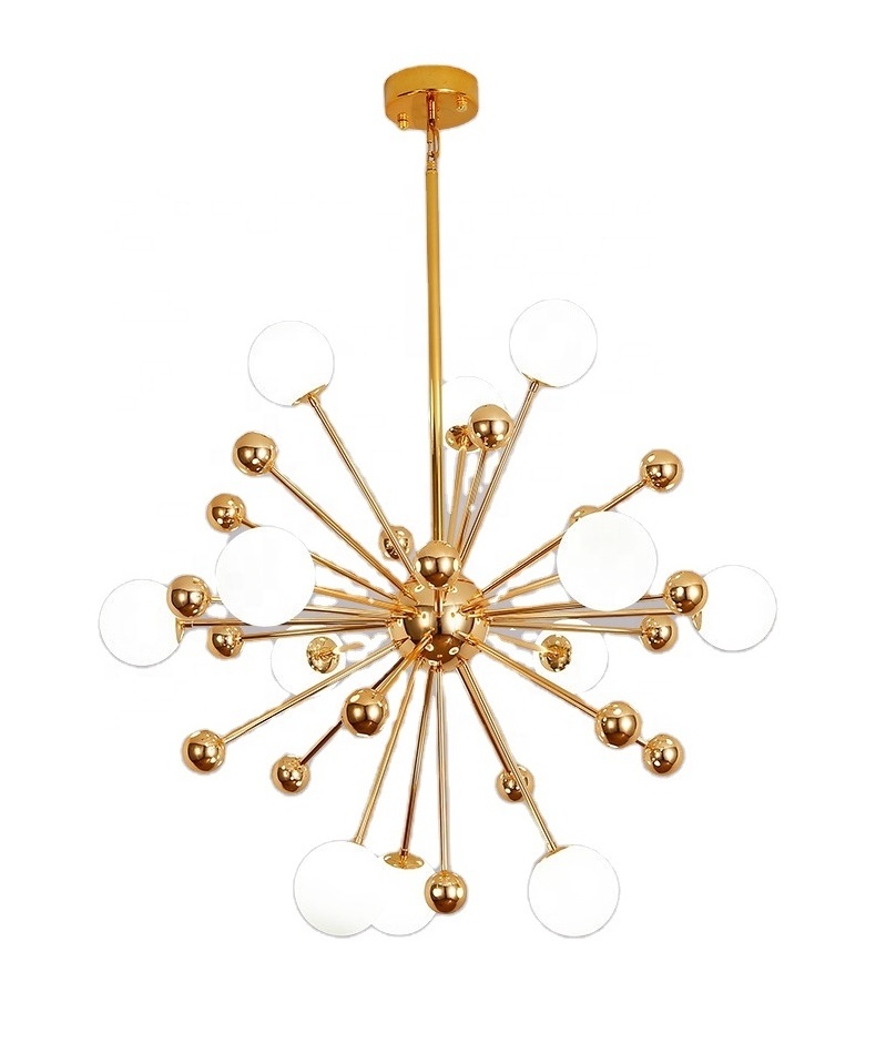 Wholesale Classic Vintage Style Black Iron Loft Sputnik Chandelier 18 Light Wide Chandelier