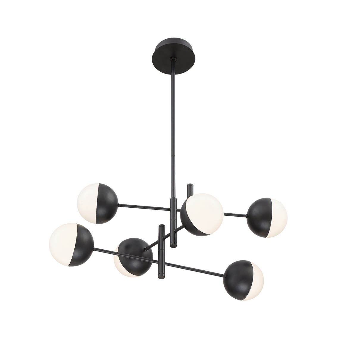 Wholesale Classic Vintage Style Black Iron Loft Sputnik Chandelier 18 Light Wide Chandelier