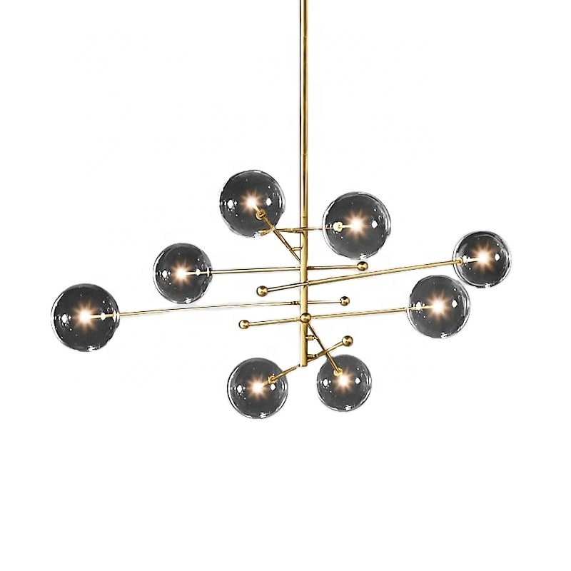 Wholesale Classic Vintage Style Black Iron Loft Sputnik Chandelier 18 Light Wide Chandelier