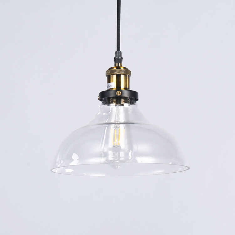 Modern Industrial Vintage Glass Hanging Chandelier Light LED Battery Operated Kitchen Island Dining Pendant Lighting