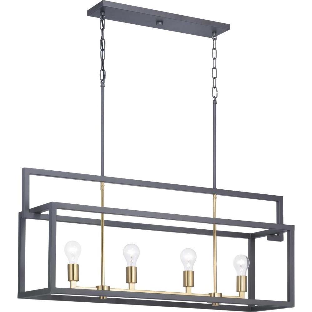 Black Rustic Industrial Chandelier Modern Living Room Farmhouse Candle Stick Style Lighting 6-light