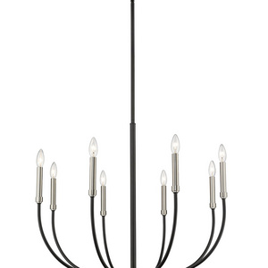 Black And Gold Finish 12 Light 38" Wide Sputnik Chandelier With 12 Arms