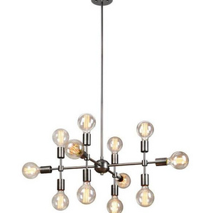 Sputnik Chandelier 8-12 Lights Brass Modern Pendant Lighting Industrial Vintage Gold Ceiling Light Fixture for Living Room