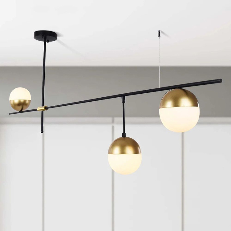 Classic Design Fixtures Black Iron Wire Hanging Globe Light Ceiling Chandelier For Living Room