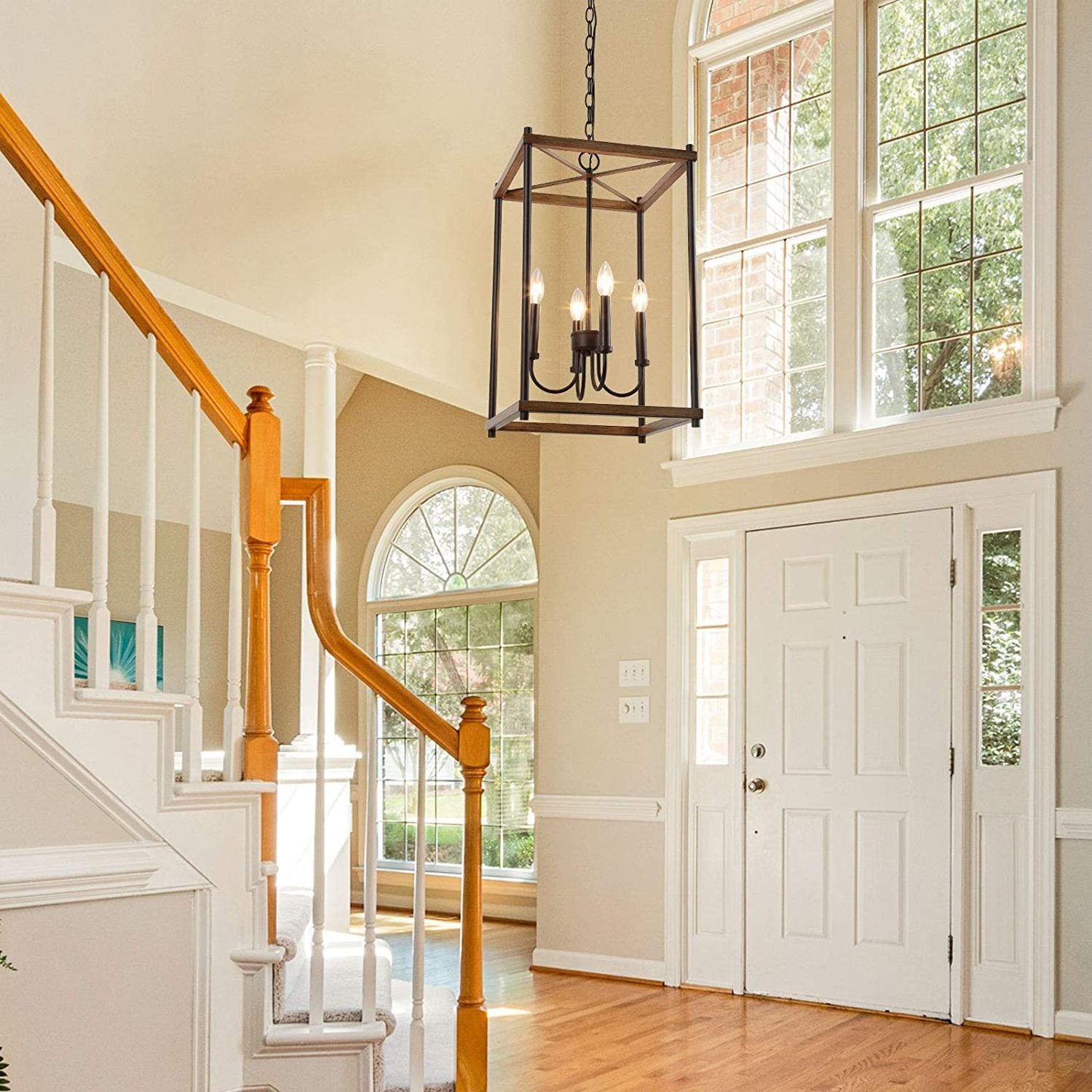 Farmhouse Foyer Lighting, Entryway Chandeliers for Dining Rooms Kitchen Island Foyer Stairway