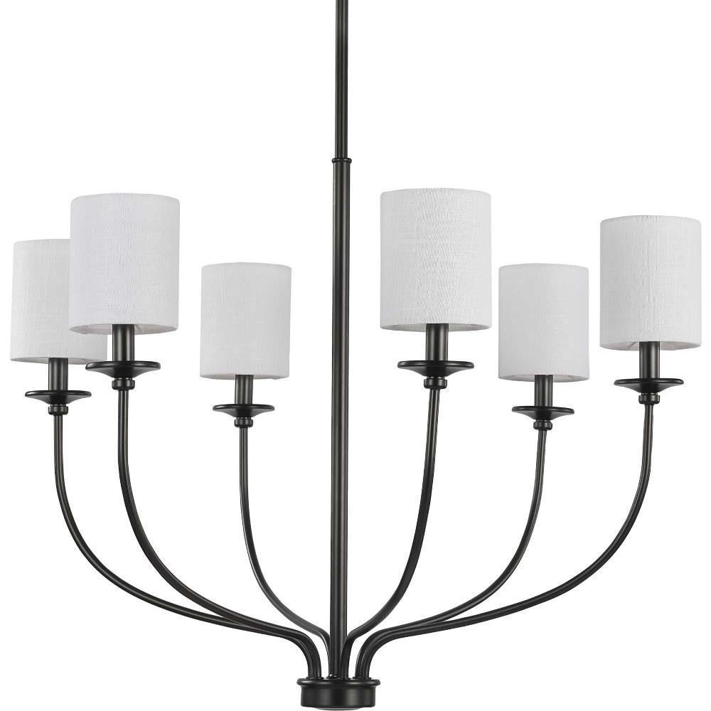 Black Rustic Industrial Chandelier Modern Living Room Farmhouse Candle Stick Style Lighting 6-light