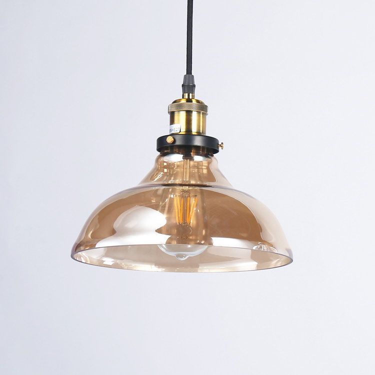 Modern Industrial Vintage Glass Hanging Chandelier Light LED Battery Operated Kitchen Island Dining Pendant Lighting