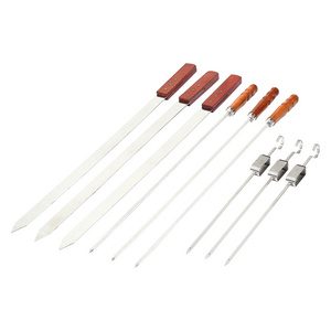 Wholesale Brochette Stainless Steel Barbecue Skewers Stick Bbq Grill Skewers