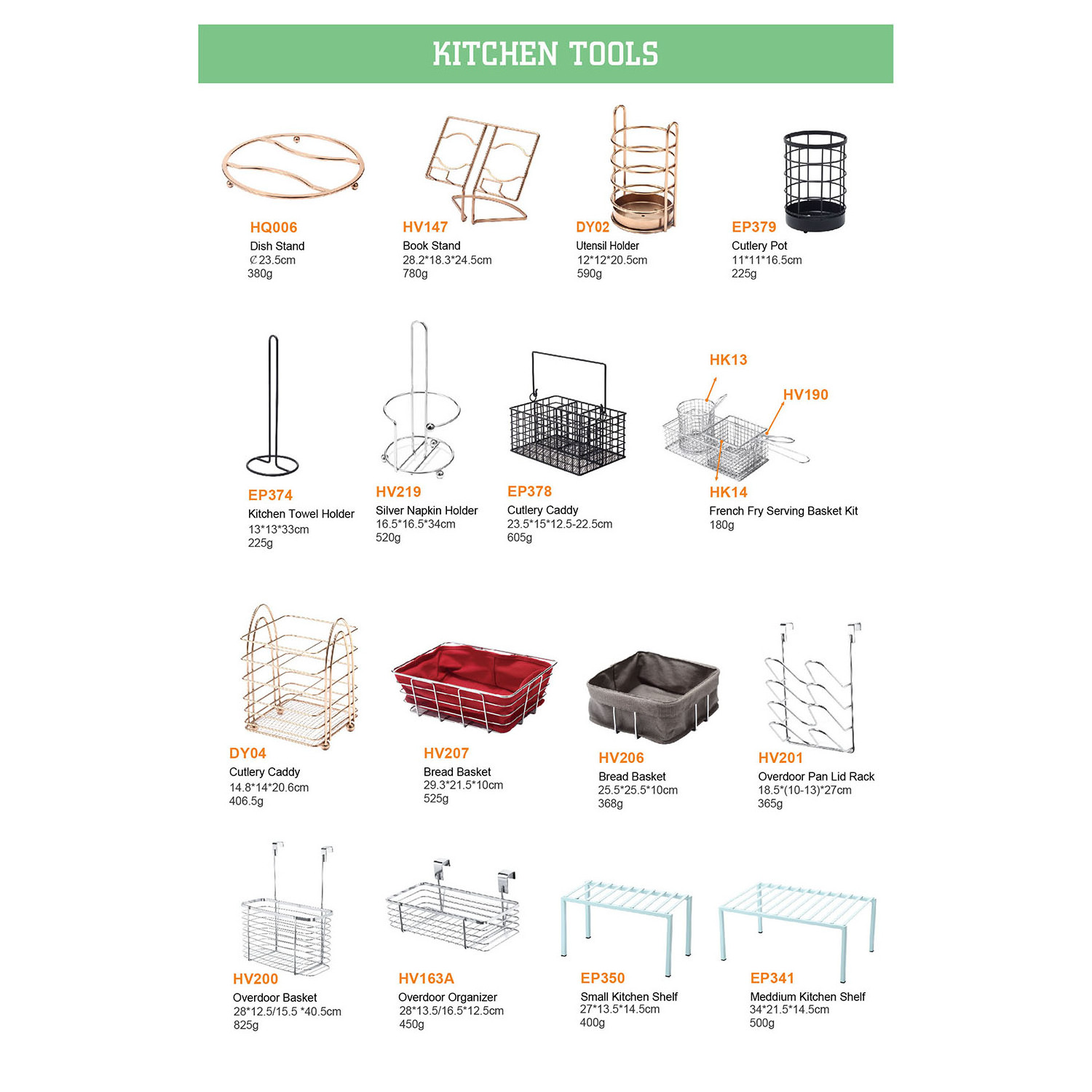 Premium iron wire undershelf hanging storage basket with hooks