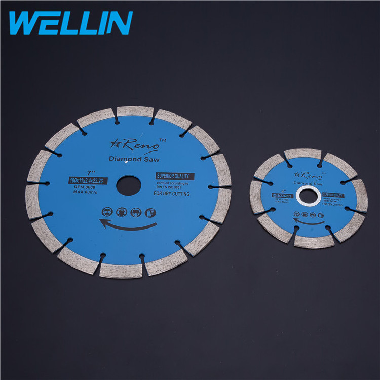 Professional High Strength Durable Segmented Rim Diamond Saw Blade For Hard Rock Cutting