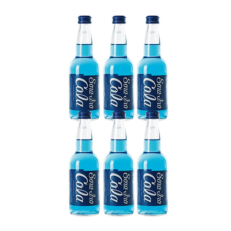 Imported Japanese 330ml cola-flavored blue carbonated drink soda water 330ml blue cola drink exotic drink