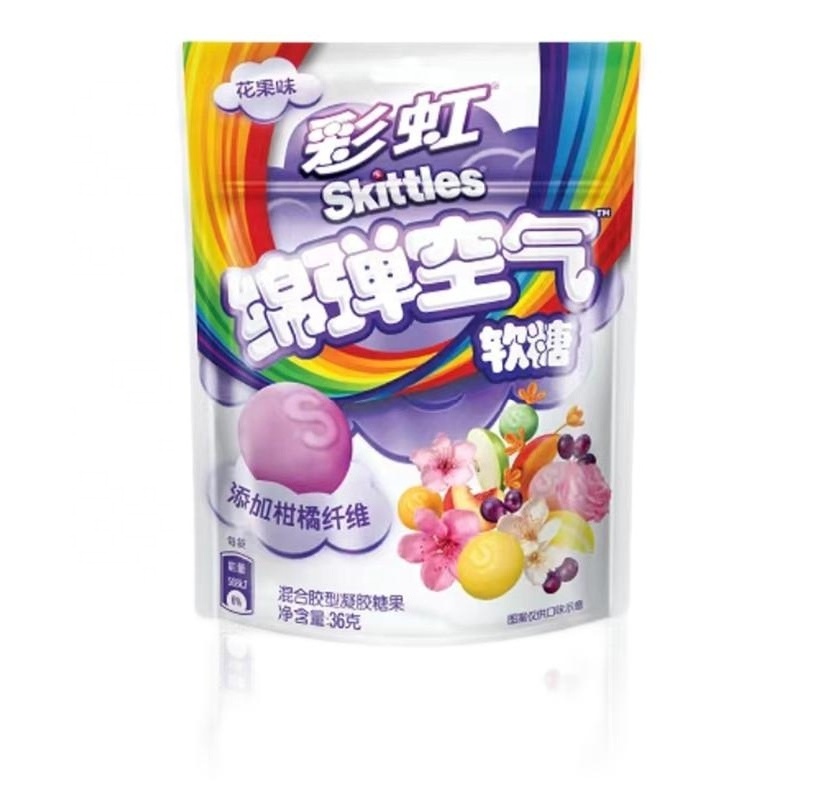 Skittle s Soft Bomb Air Jelly Candy 36g Flower and Fruit Flavor Fruit Gummy Candy Snacks