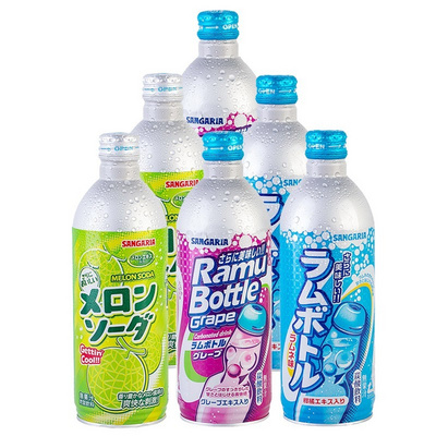 Japan Sangaria Carbonated Drink Exotic Drinks Fruity Sankari Soda Sparkling wate Grape Flavor Carbonated Soft Drinks 500ml