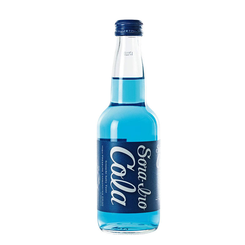 Imported Japanese 330ml cola-flavored blue carbonated drink soda water 330ml blue cola drink exotic drink