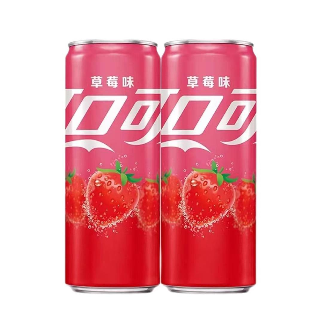 Cocacola Strawberry Flavor 330ml Soda Carbonated prime drink prime hydration drink soft drinks