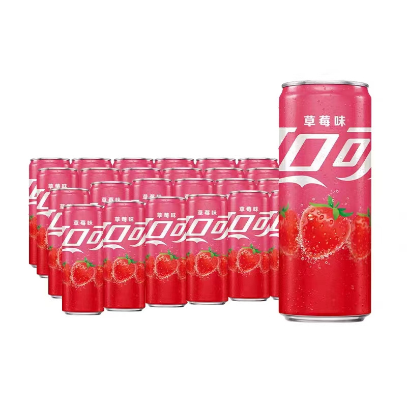 Cocacola Strawberry Flavor 330ml Soda Carbonated prime drink prime hydration drink soft drinks