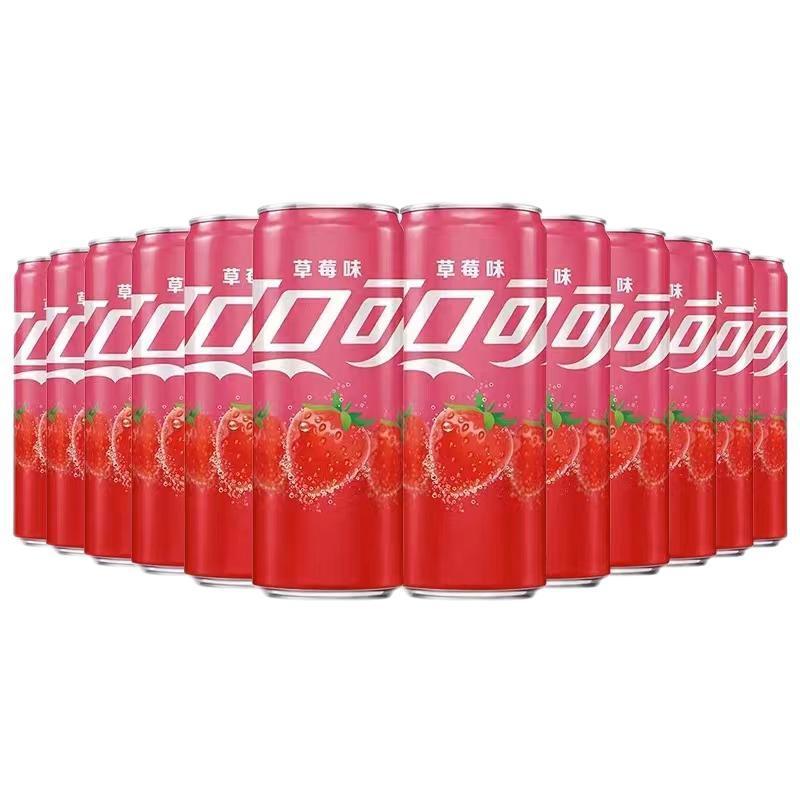 Cocacola Strawberry Flavor 330ml Soda Carbonated prime drink prime hydration drink soft drinks