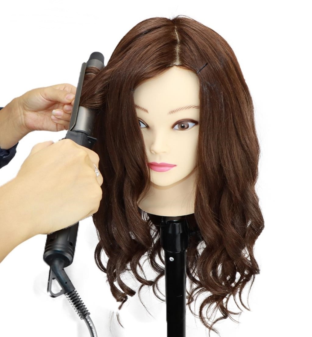 Beauty School Salon Asian Afro Female Hairdresser Training Mannequin Head Dummy Doll For Hair Style Practice