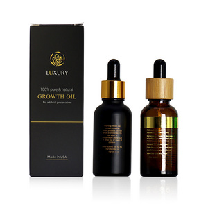 Luxury custom essential oil dropper bottle 15ml 50ml 100ml amber Frosted 10ml Glass dropper bottle 30ml for hair oil