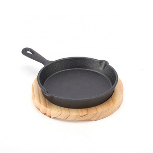 12/14CM Rust Resistance Super Preseason Cast Iron Skillet Frying Pans Cookware With Non-Stick Coating Skillet