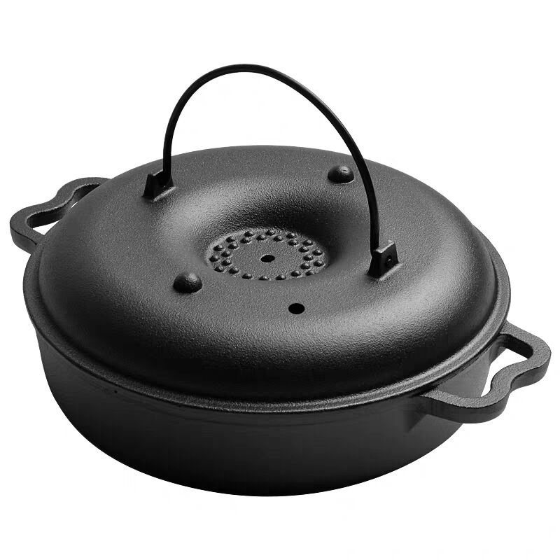 2024 New Factory direct supply cast iron baked sweet potato pan pot Oven Door Baked Potato Ovens With Lift Tool enamel  pot