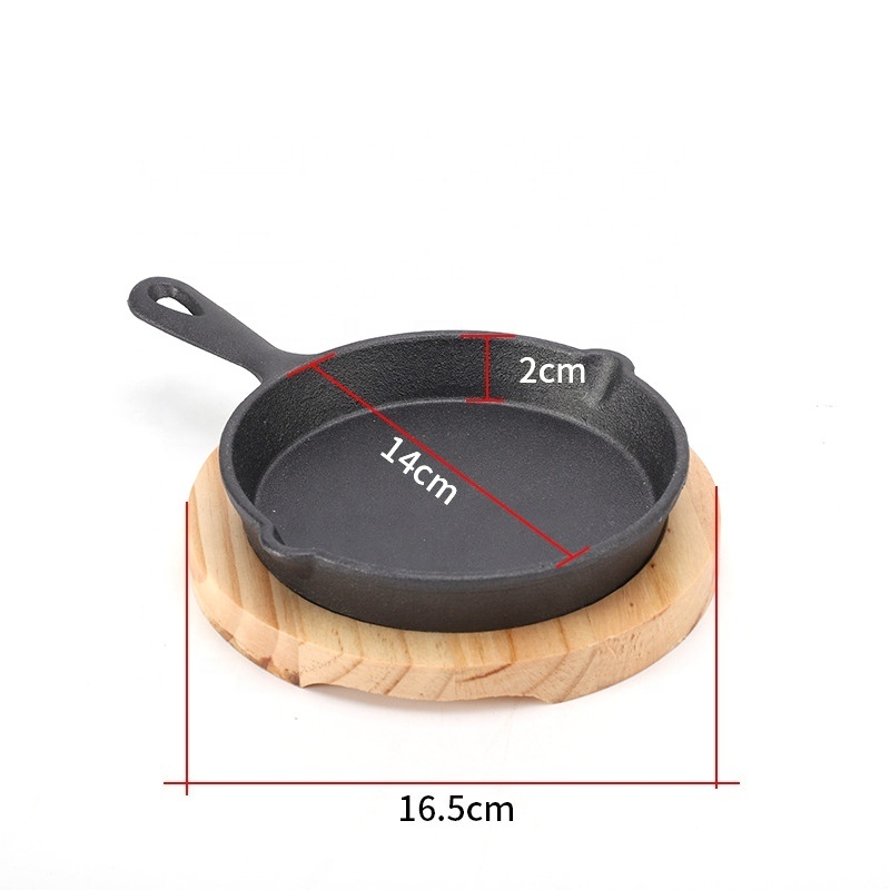 12/14CM Rust Resistance Super Preseason Cast Iron Skillet Frying Pans Cookware With Non-Stick Coating Skillet