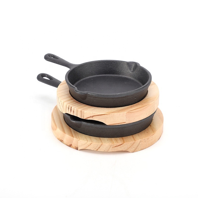 12/14CM Rust Resistance Super Preseason Cast Iron Skillet Frying Pans Cookware With Non-Stick Coating Skillet