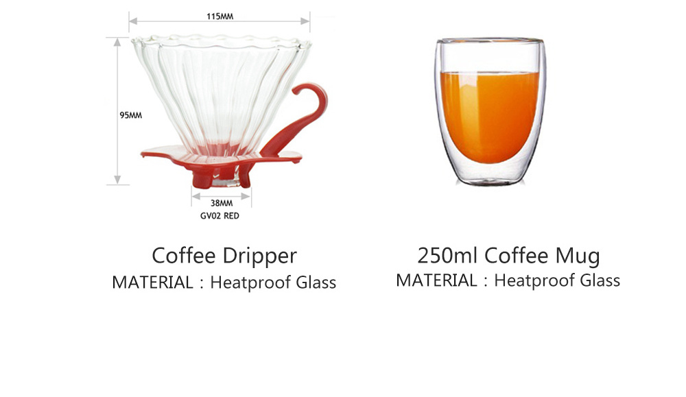 Top seller Portable Travel Pour Over Coffee Maker Hand Drip coffee box Set gift packing coffee maker set