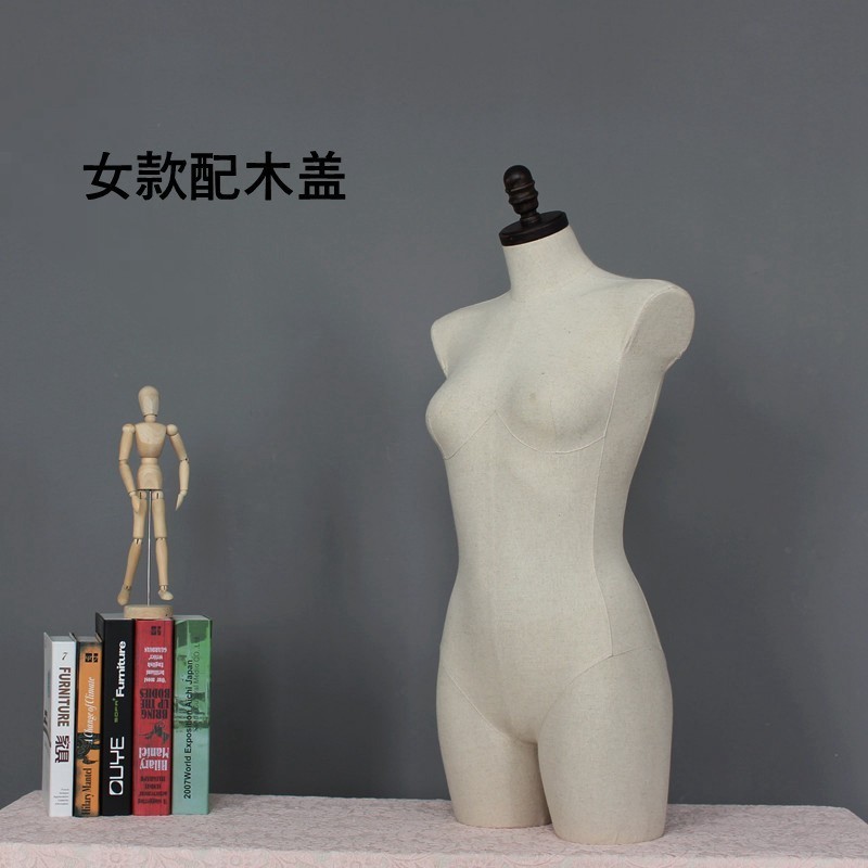 high end fabric covered customized female and male half-body torso bust form mannequin for underwear bra lingerie display