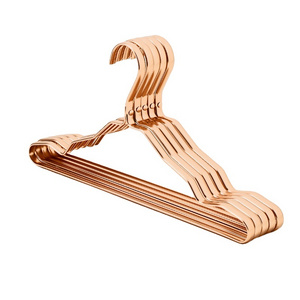 wholesale good quality gold silver rose gold light weight aluminum alloy metal wire closet coat suit shirt hanger hook