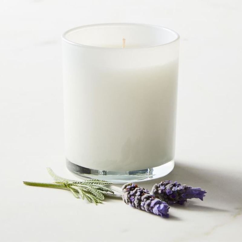 Custom luxury glass jar soy candle in gift box