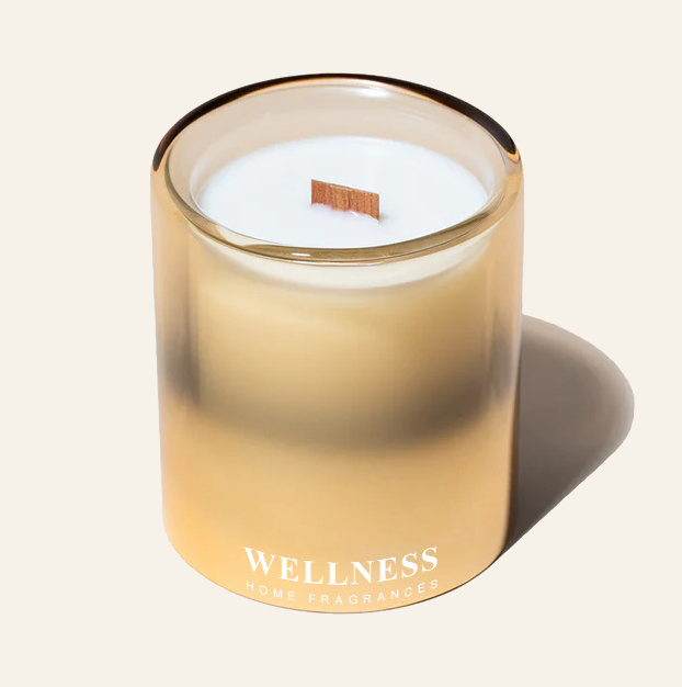 ODM/OEM Luxury Home Decor Blown Glasses Jar Scented Soy Wax Candles Wood Wick and Wickless Options Gift for Women