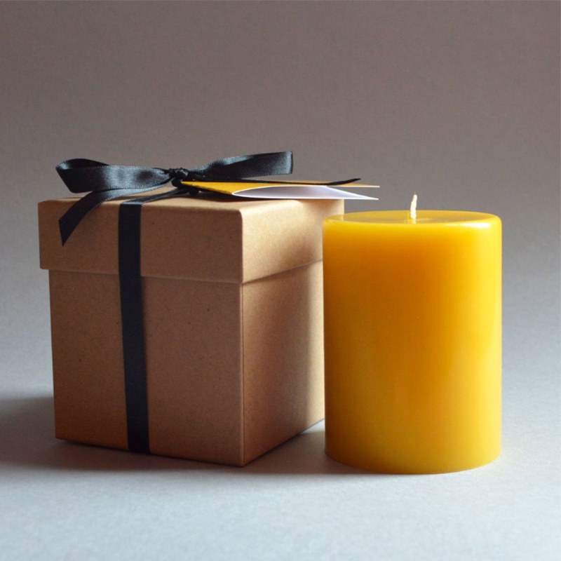 Custom Logo Large Beeswax Pillar Candle Scented and for Christmas Easter Wholesale Cheap from Suppliers for Home Decoration