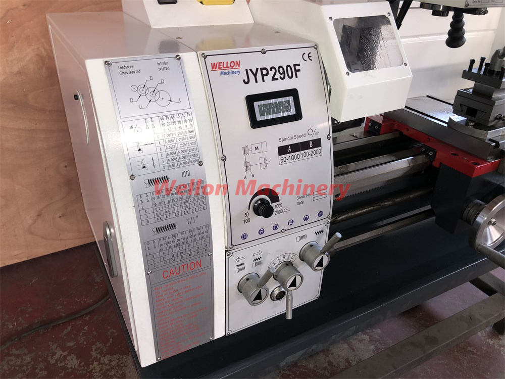 JYP290VF Combination Lathe Machine with Drilling Milling Head/Multifunctional Variable Speed Bench Lathe