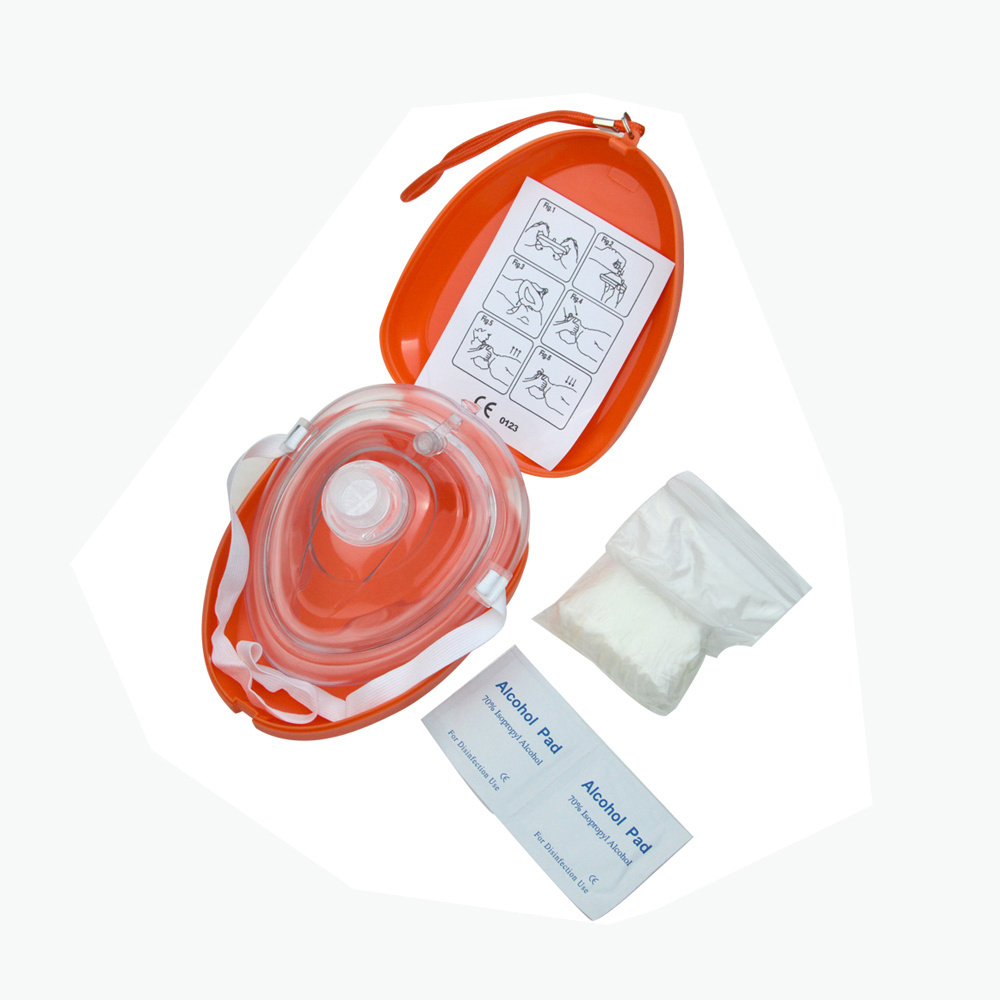 First aid kit medical keychain cpr one way valve for training center