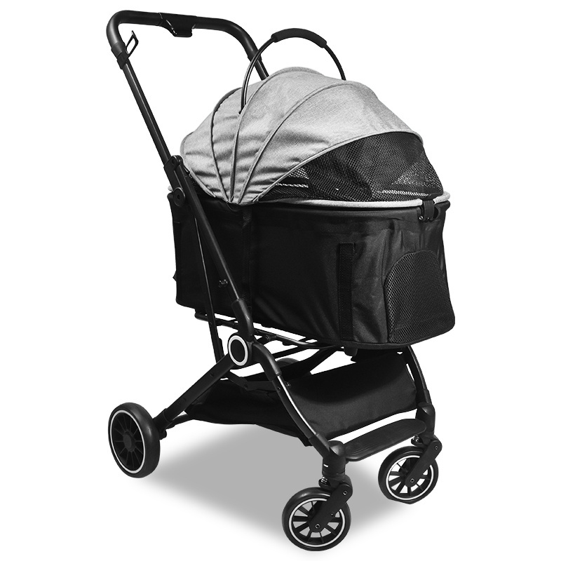 Wholesale  Luxury Aluminum Tube Pram 3 In 1 Carrier Designer Detachable Show Cat Trolley Dog Pet Stroller